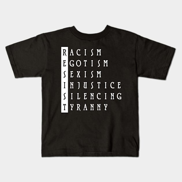 Resist : 45th president political protest Kids T-Shirt by freeves